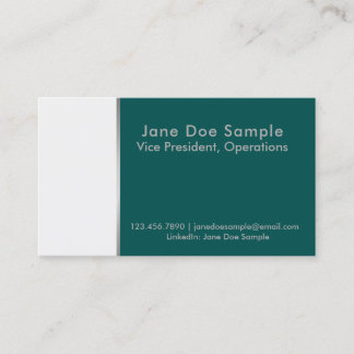 Cartes de réseautage du CV Vert et blanc