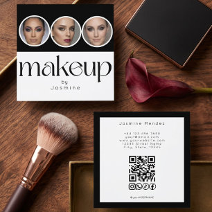 Cartes de réseaux sociaux avec QR code pour MUA en