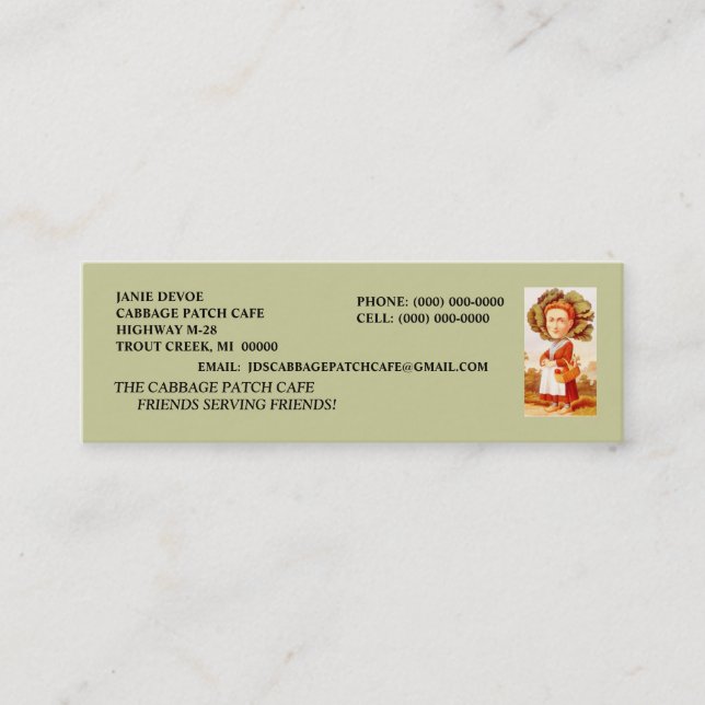 CARTES DE RESTAURATION DE CAFÉ DE FEMME DE (Devant)
