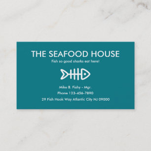 Cartes de restauration de fruits de mer
