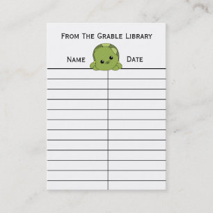 Cartes de retour de livre de tortue de Lil