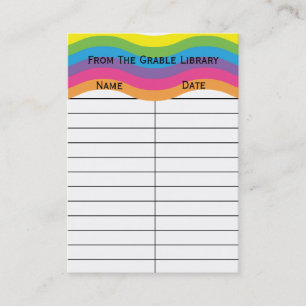 Cartes de retour Rainbow Wave Book