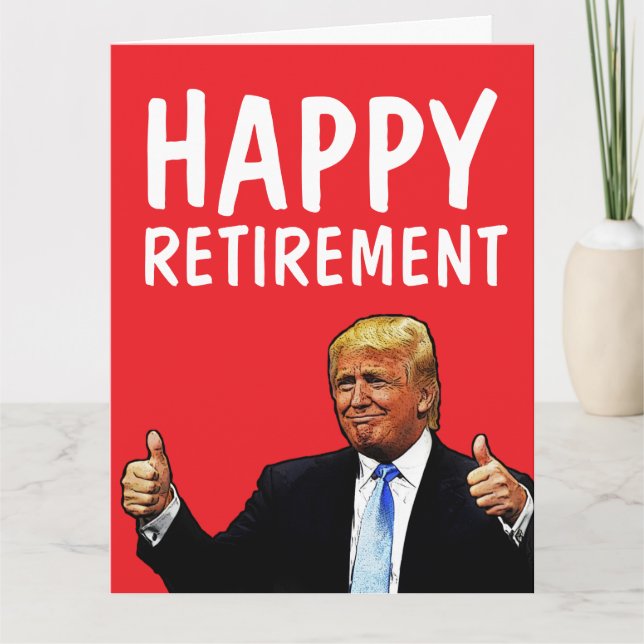 CARTES DE RETRAITE GÉANTES DE DONALD TRUMP (Devant)