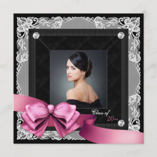 Cartes de Réussite de Diplôme avec Photo Rose et N