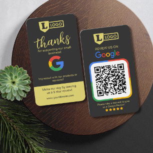Cartes de révision Google avec code QR Charbon