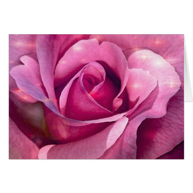 Cartes de rose de rose (Devant horizontal)