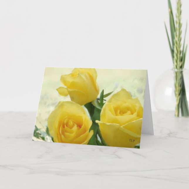 Cartes de roses jaunes (Devant)