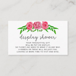 Cartes de roses minimalistes pour douche