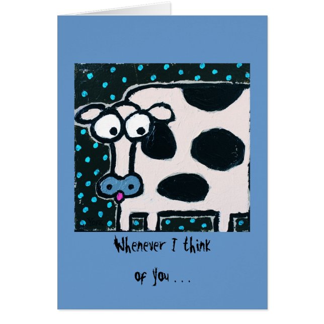 cartes de rougissement lunatiques de vache (Devant)