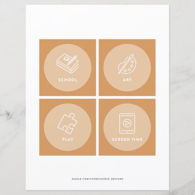 Cartes de routine quotidiennes pour enfants - Enfa (Devant)