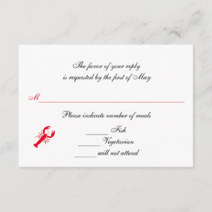 Cartes de RSVP/Reply "de mer profonde"