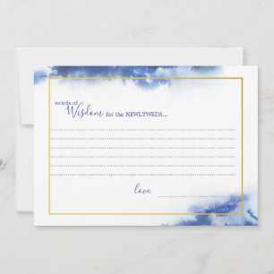 Cartes de sagesse de mariage à cadre doré ombré en