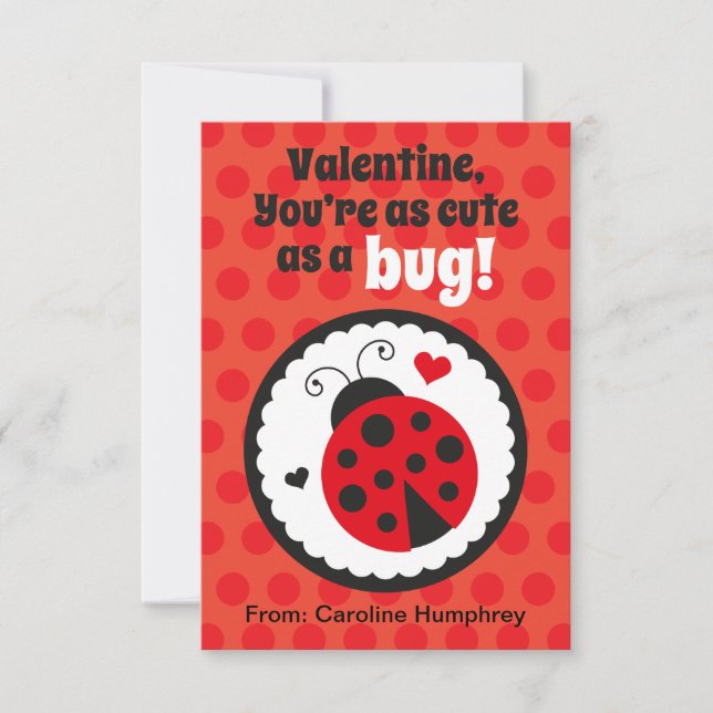 Cartes de Saint-Valentin Ladybug (Devant)