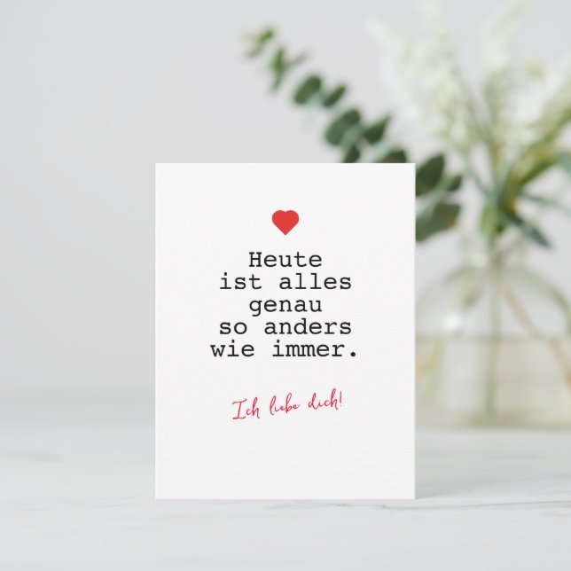Cartes de Saint-Valentin minimalistes (Debout devant)