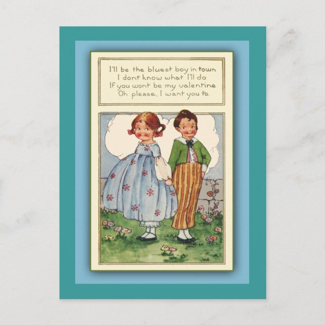 Cartes de Saint-Valentin rétros adorables (Devant)