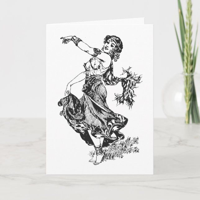 CARTES DE SALUT BELLY DANCER (Devant)