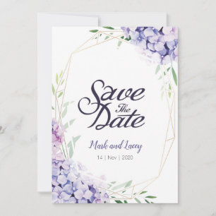 Cartes de sauvegarde à l'aquarelle Hydrangea