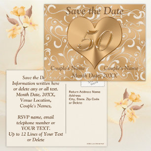 Cartes de sauvegarde de date personnalisées pour 5