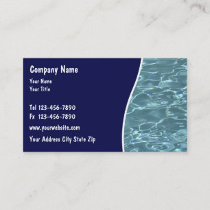 Cartes de service de piscine