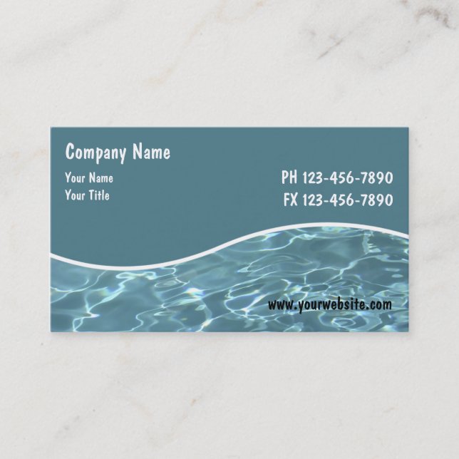 Cartes de service de pool (Devant)