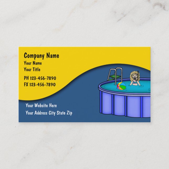 Cartes de service de pool (Devant)