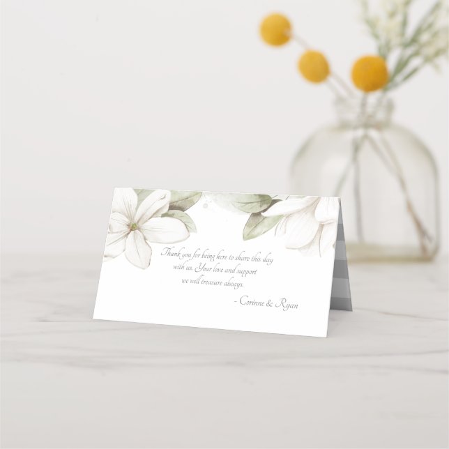 Cartes de siège Magnolias Aquarelle (Dos)