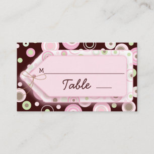 Cartes de siège Poka Pot pour fille Brown rose