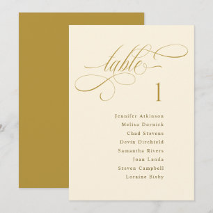 Cartes de signalisation élégantes Mariage Gold Sei