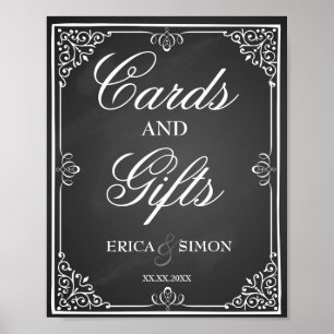 Cartes de signe mariage et tableau cadeaux