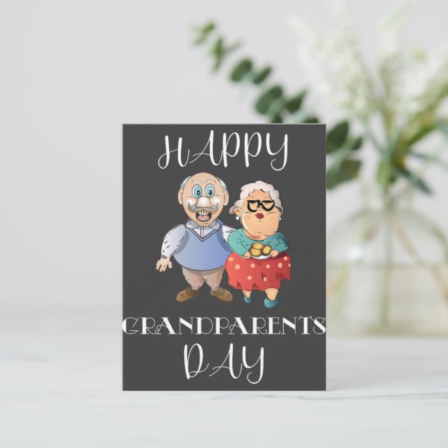 Cartes de signes de la fête des grands-parents (Debout devant)