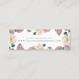 Cartes de site Web de mariage aux roses et orchidé