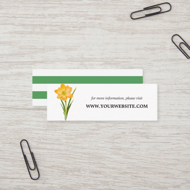 Cartes de site Web Flower YELLOW CROCUS | Mini (Devant/Arrière en situation)