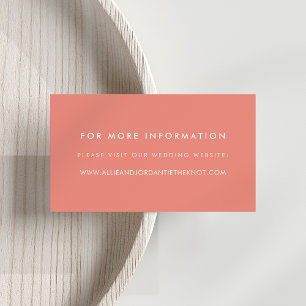 Cartes de site web Mariage modernes Corail