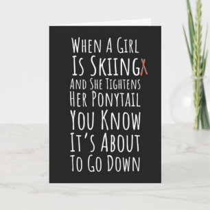 Cartes de ski amusantes Filles skieuses Ski Femmes