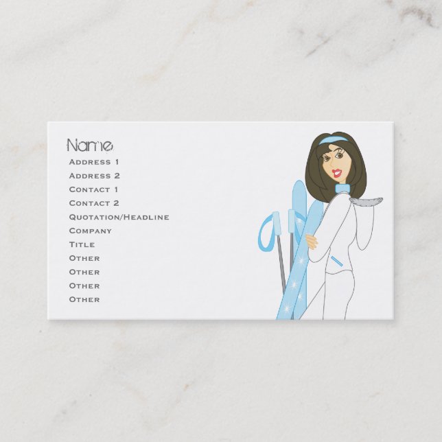 Cartes de ski-Brunette (Devant)