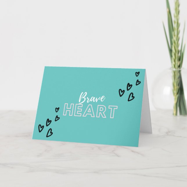 Cartes de soins - Coeur courageux (Devant)