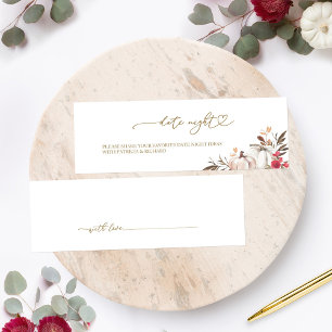 Cartes de soirée de mariage automnale à thème citr