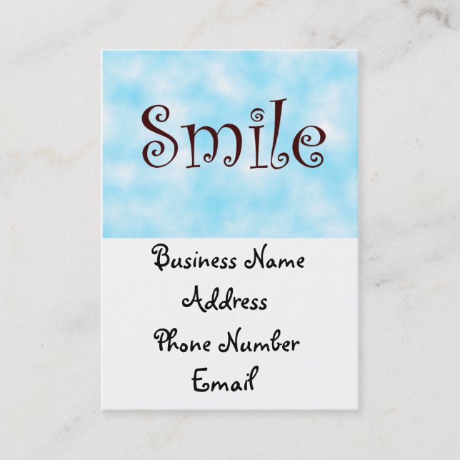 cartes de sourire-affaires (Devant)