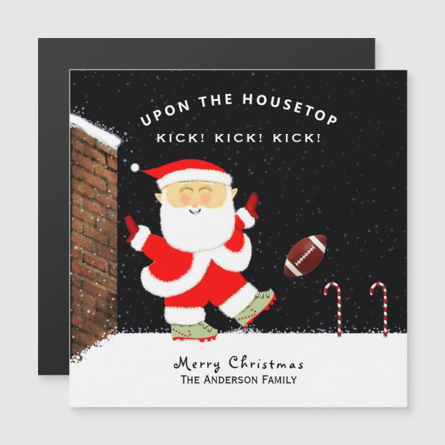 Cartes de sport de Noël amusantes (Devant / Derrière)
