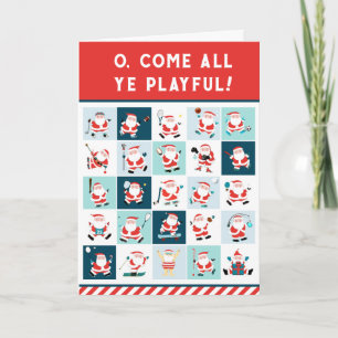 Cartes de sport de Noël amusantes