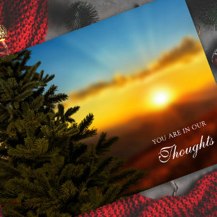 Cartes de Sympathie Noël   coucher de soleil de No