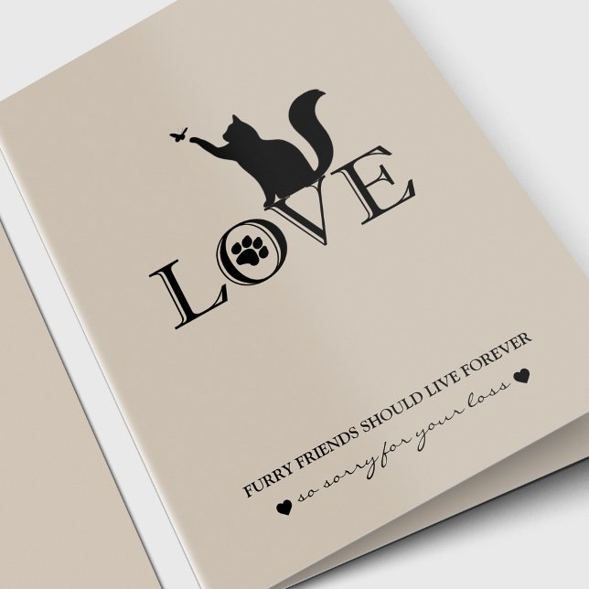 Cartes de Sympathie pour animaux | Furry Friends (Pet Loss, Pet memorial, cat lover pet sympathy card)