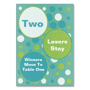 Cartes de table Bunco mignonnes et colorées #2