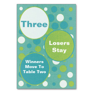 Cartes de table Bunco mignonnes et colorées #3