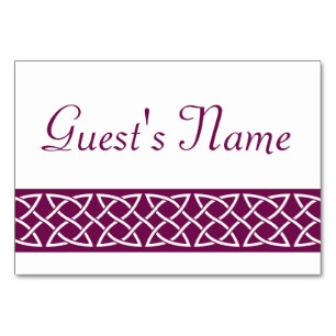 Cartes de table Celtic Weave Hearts in Wine