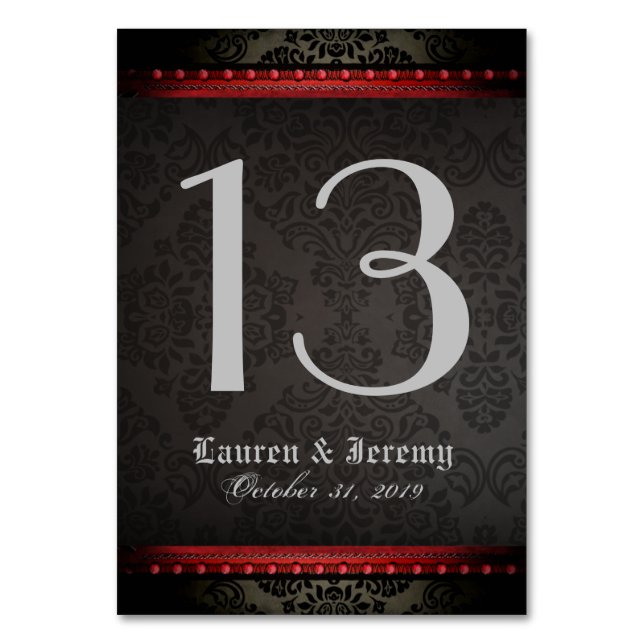 Cartes de table de Mariage à correspondance gothiq (Par défaut)