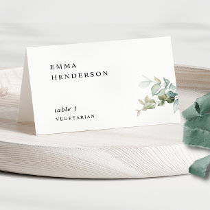Cartes de Table de Mariage à la Verdure Élégante d
