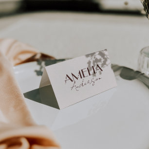 Cartes de Table de Mariage Chocolat Brun Vieille F