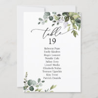 Cartes de table de Mariage de table de tableau Rus