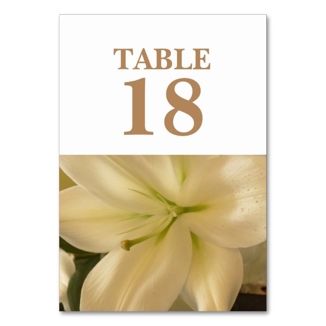 Cartes de table de Mariage Floral blanc (Par défaut)